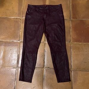 7 For All Mankind Red Wax Skinny Jeans Size 28 Women’s